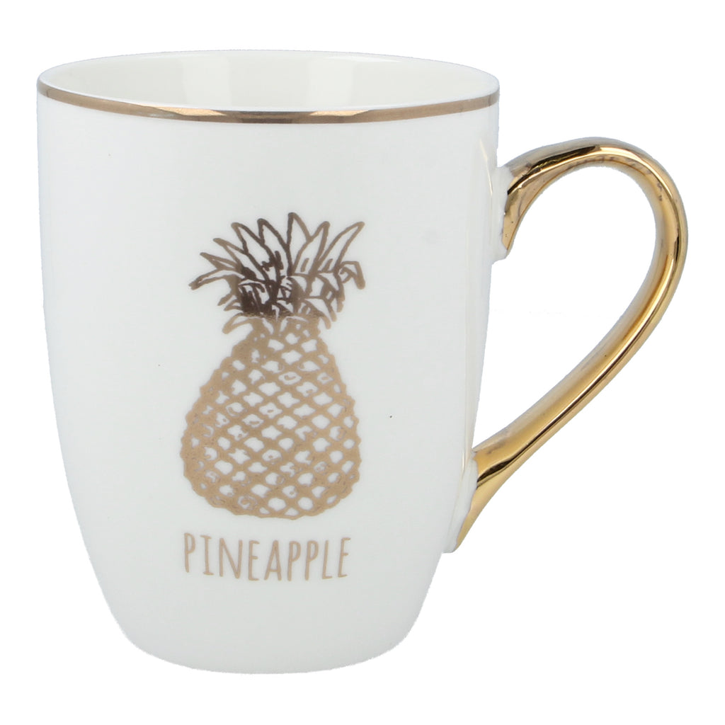 pineapple mug in gold