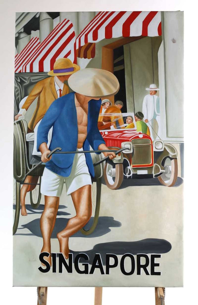 oil on canvas painting Singapore 80cm x 130cm tall