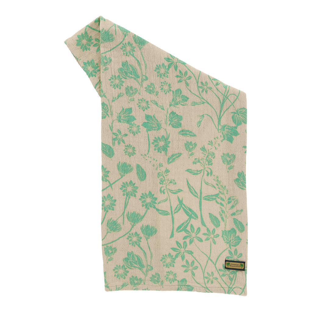 floral tea towel