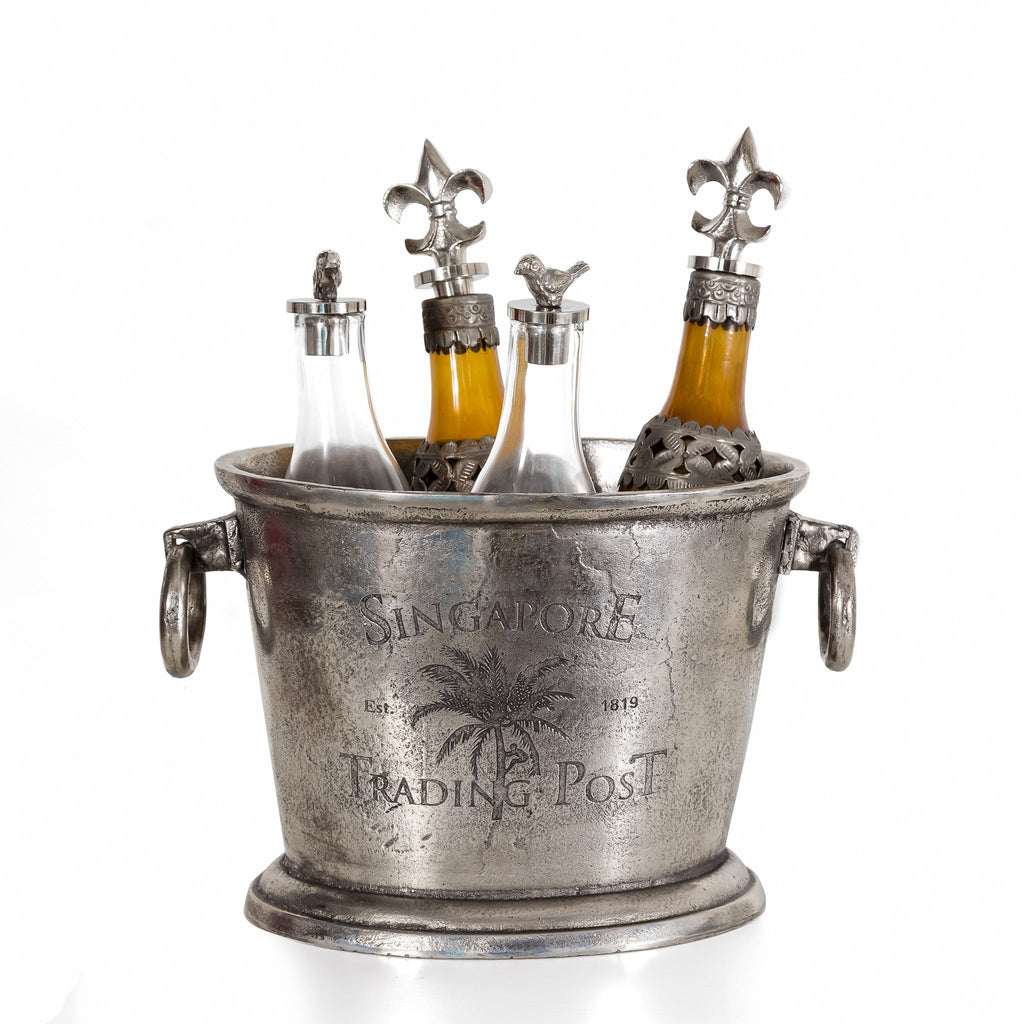 singapore trading post silver ice bucket