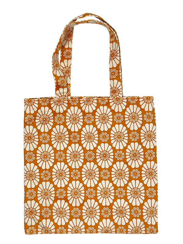 Orange daisy tote bag